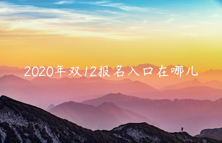 2023年雙12報名入口在哪兒